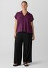 Fine Jersey Split Neck Top