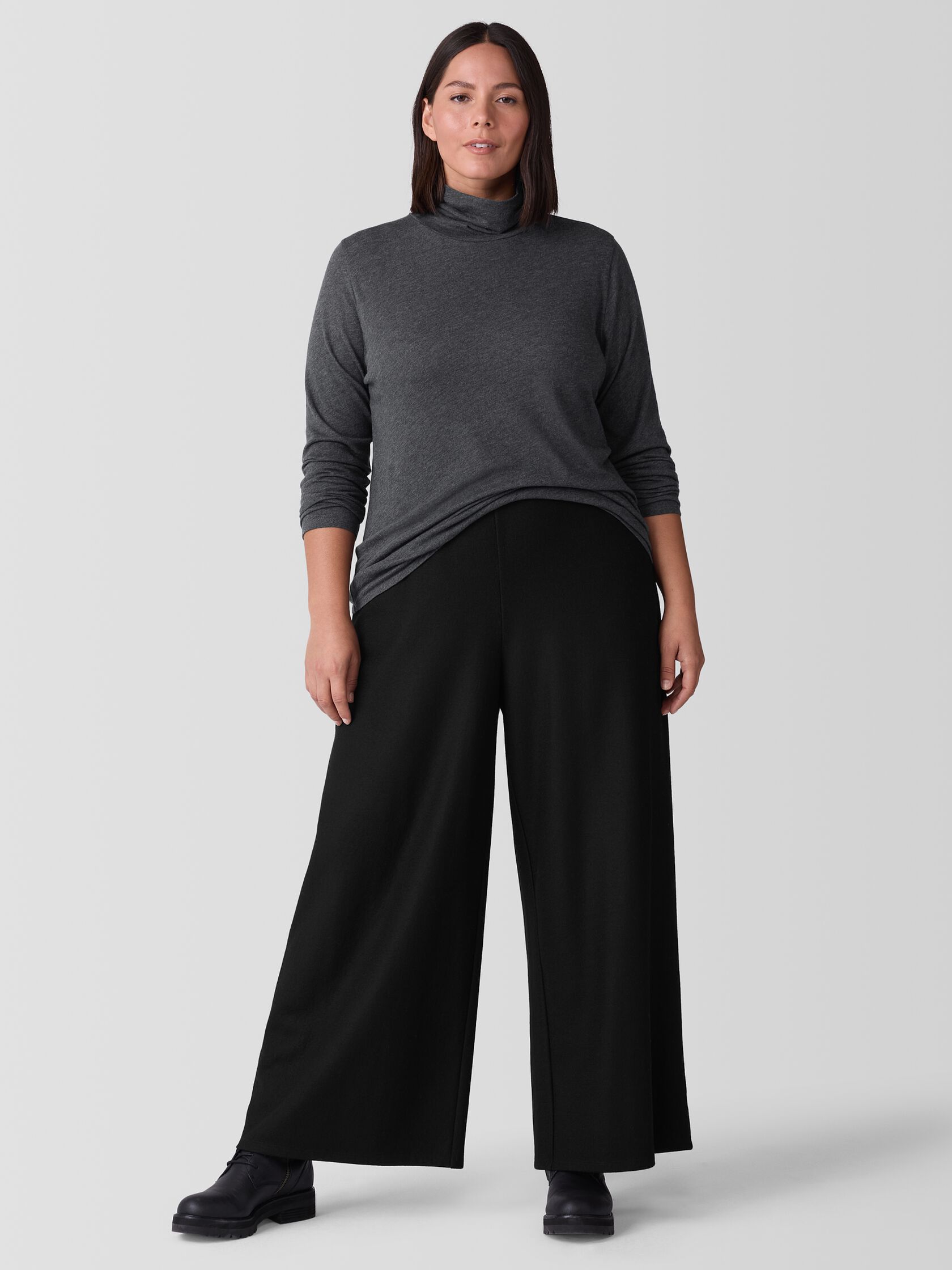 Sheer Knit Turtleneck Top