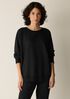 Cozy Brushed Terry Hug Crew Neck Long Top