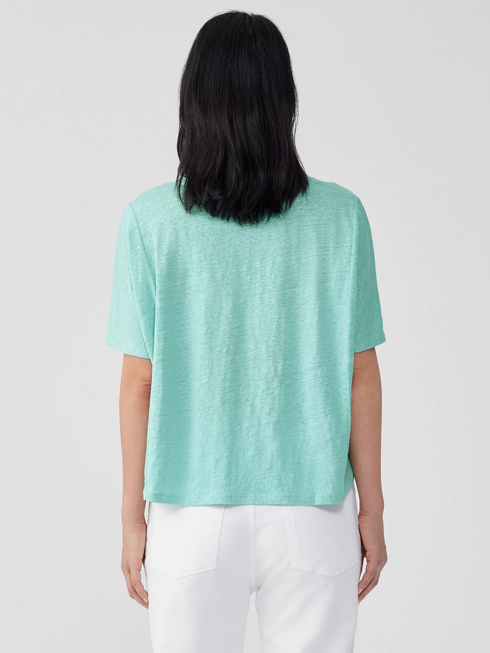 Organic Linen Jersey Round Neck Tee