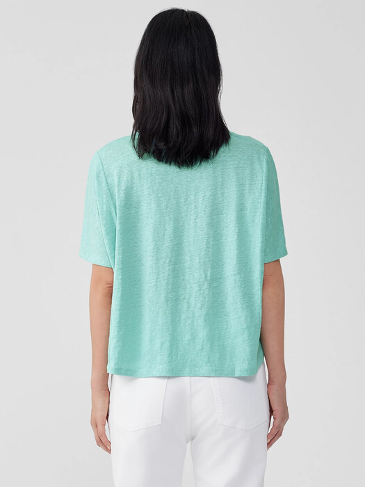 Organic Linen Jersey Round Neck Tee