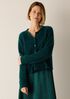 Mohair Plush M&eacute;lange Crew Neck Cardigan
