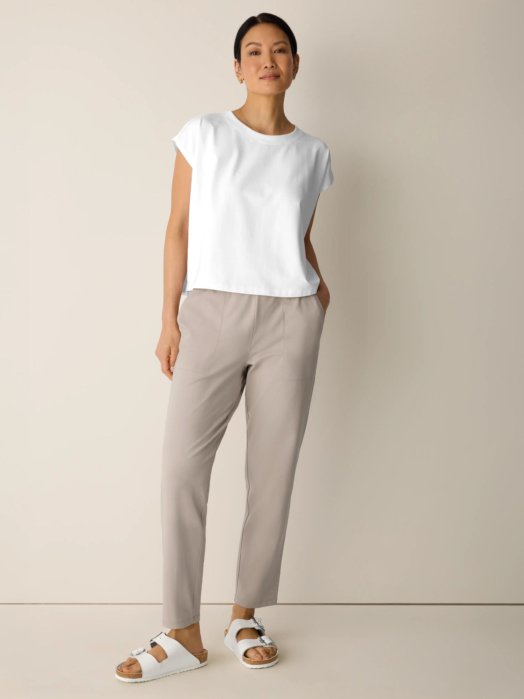 Pima Cotton Stretch Jersey Tapered Pant