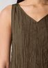Crushed Silk V-Neck Dress