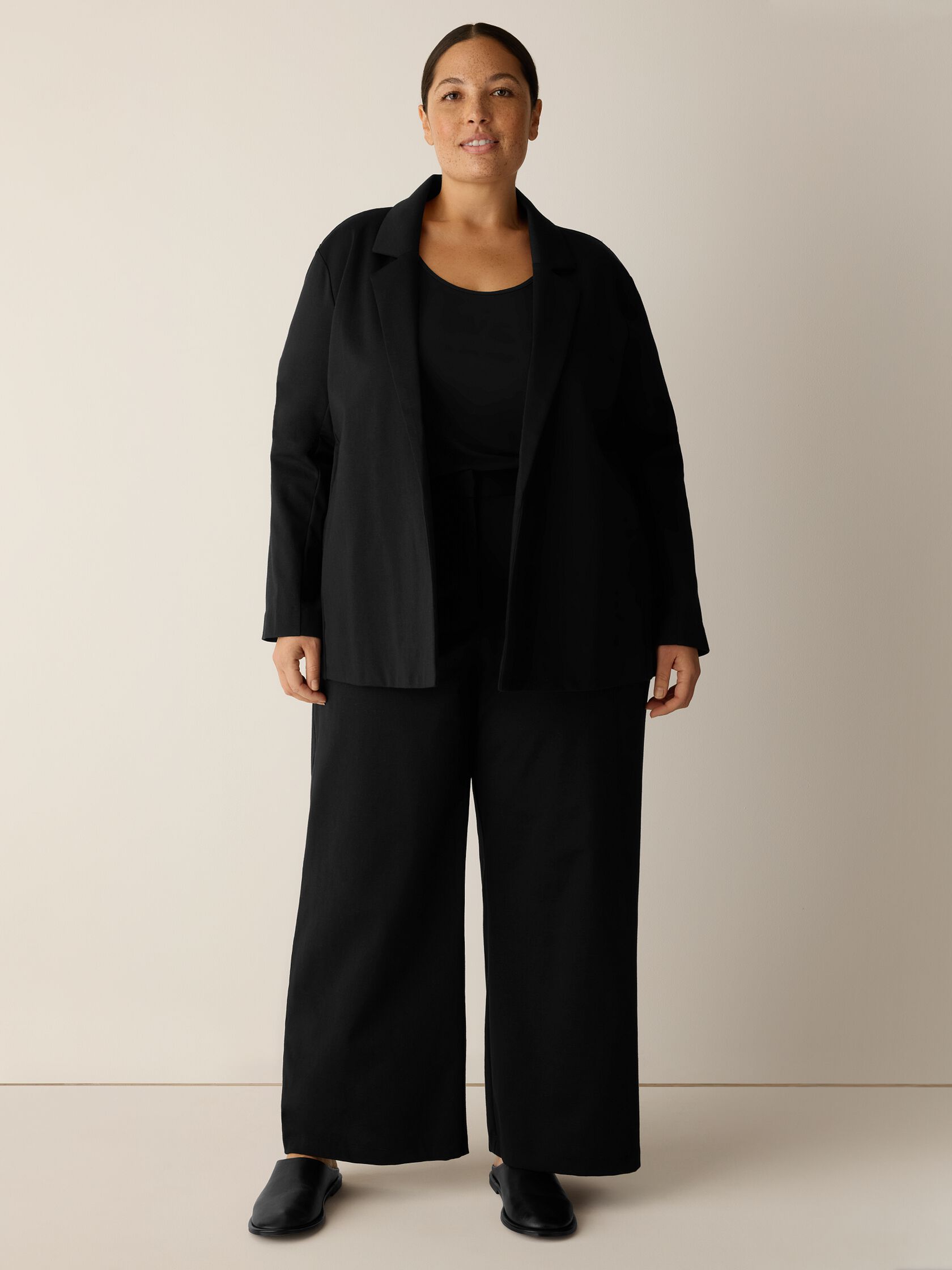 Cotton Blend Ponte Blazer