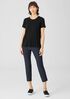 Washable Stretch Crepe Pant with Slits