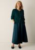 Textured Satin Half-Circle Skirt