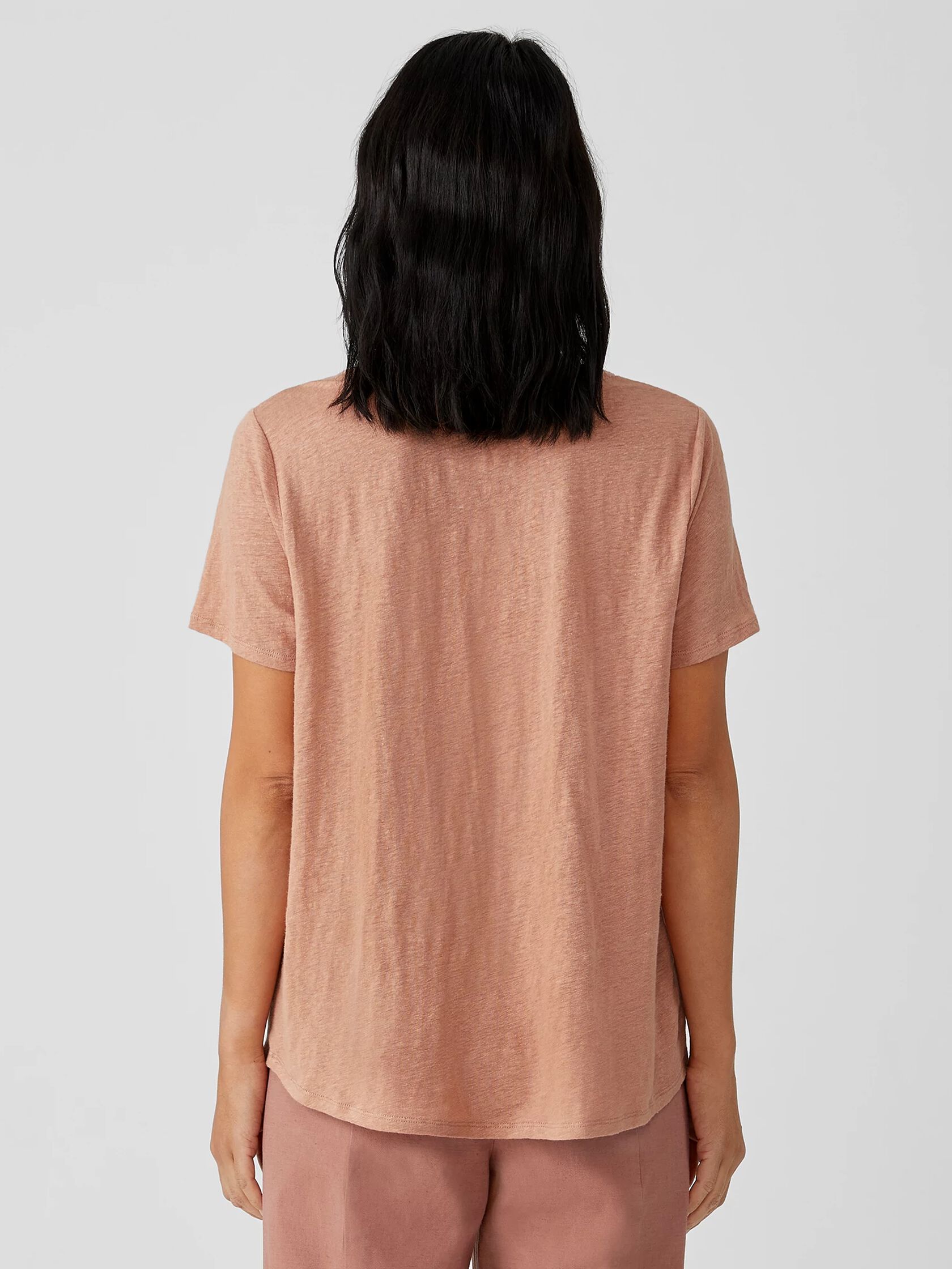Organic Linen Jersey Crew Neck Tee