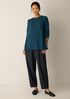 Italian Cashmere Crew Neck Long Top