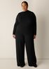 Stretch Jersey Knit Drape Neck Top