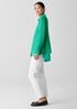 Organic Linen Cotton Slub Crew Neck Top
