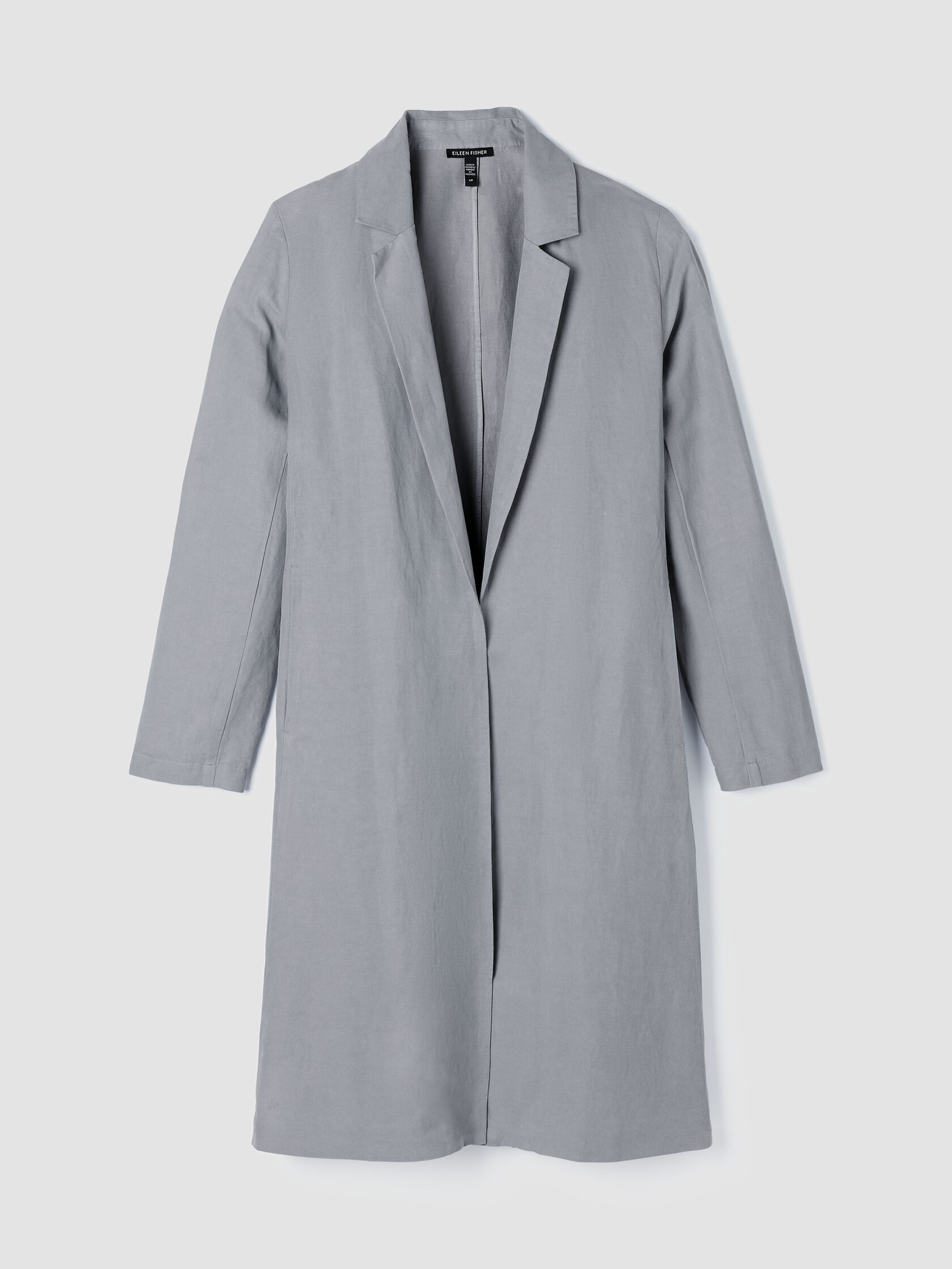 Linen Silk Twill Long Blazer