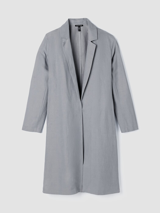 Linen Silk Twill Long Blazer