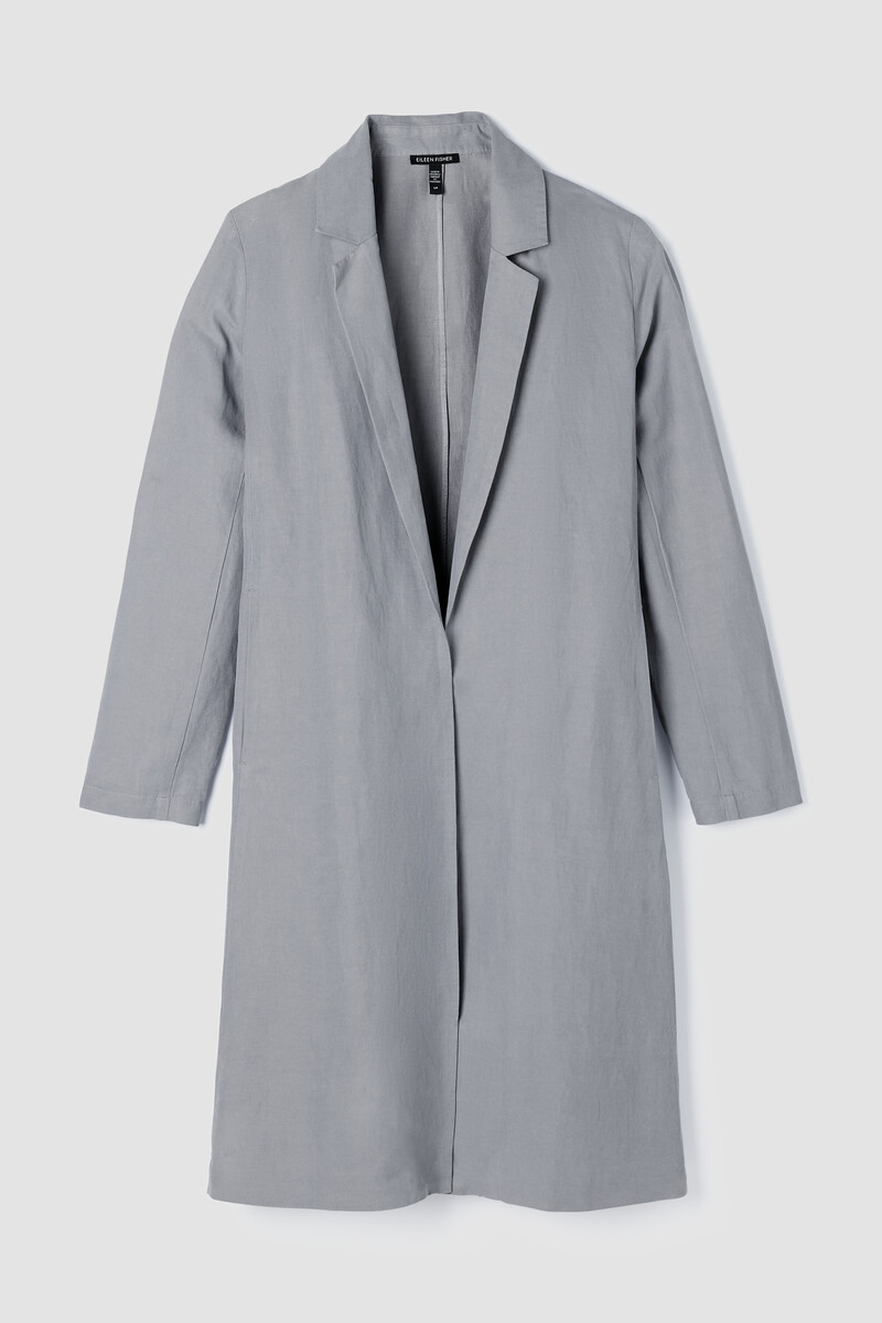 Linen Silk Twill Long Blazer Linen Silk Twill Long Blazer