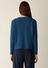 Italian Cashmere Ribbed V-Neck Top