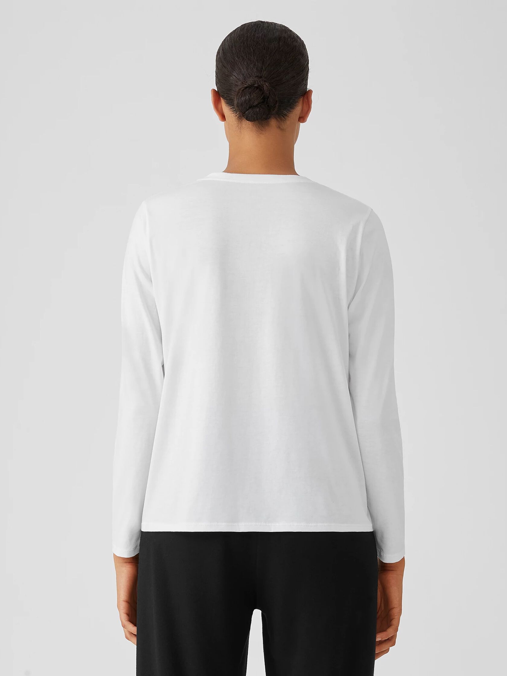 Organic Pima Cotton Jersey V-Neck Top