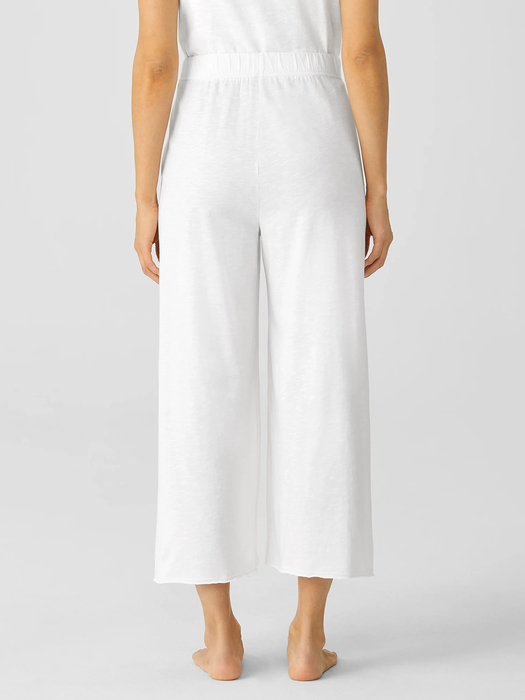 Organic Cotton Slub Jersey Wide-Leg Pant