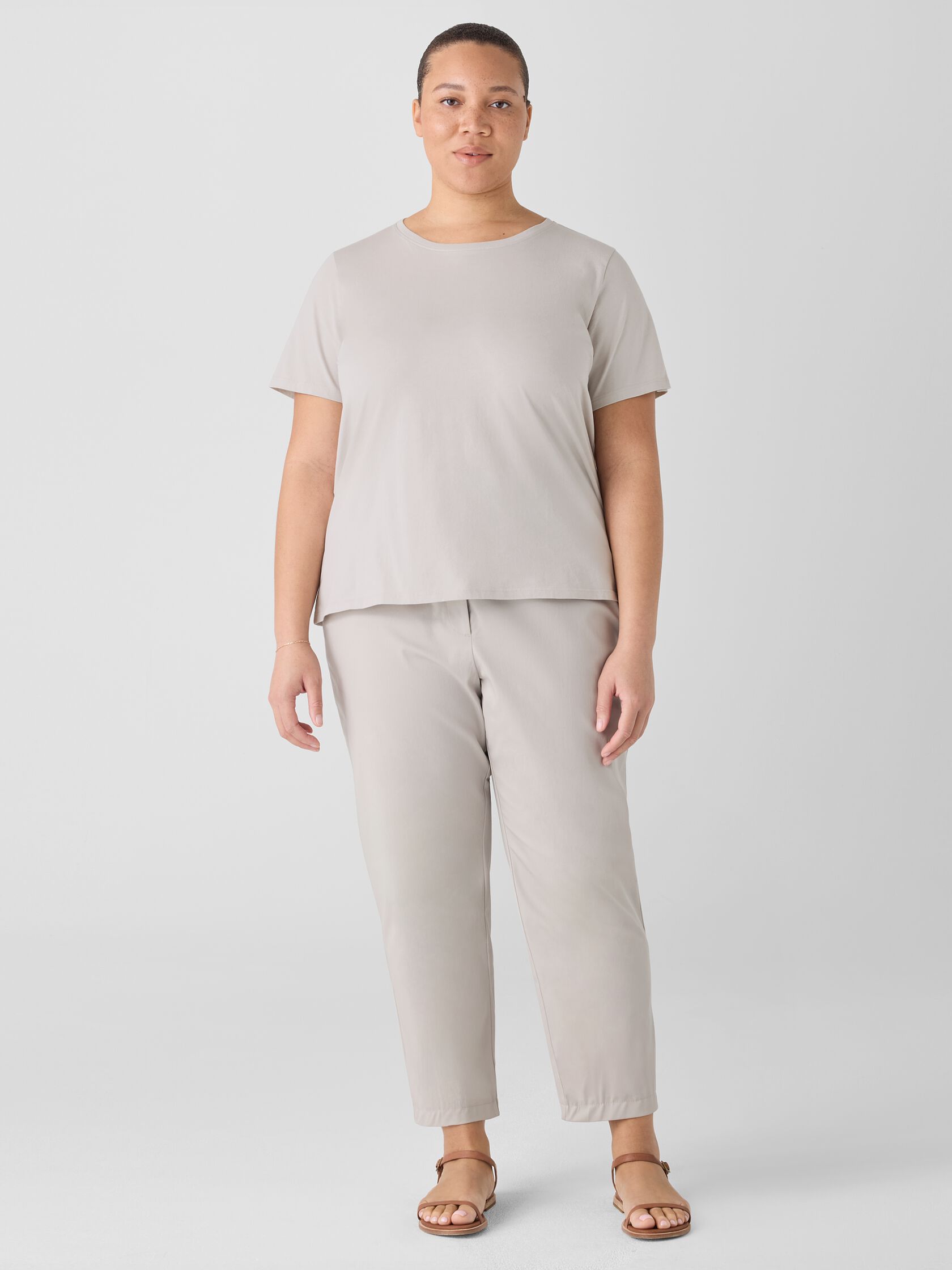 Organic Pima Cotton Jersey Round Neck Tee