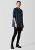 Washed Organic Cotton Poplin Stand Collar Top