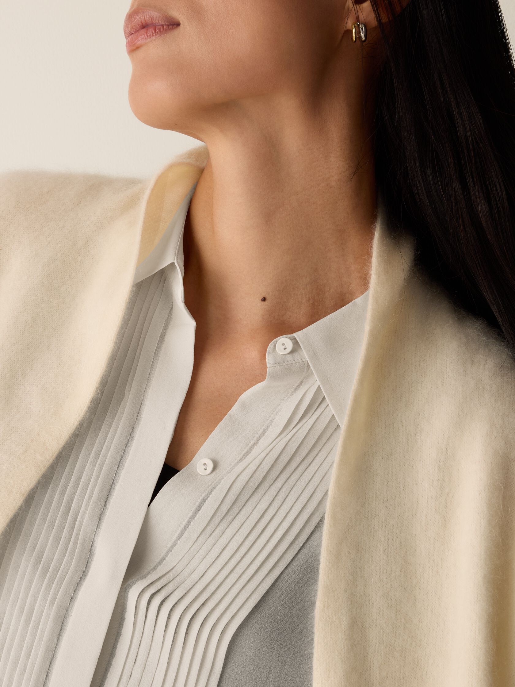 Cashmere Fluff High Collar Cardigan