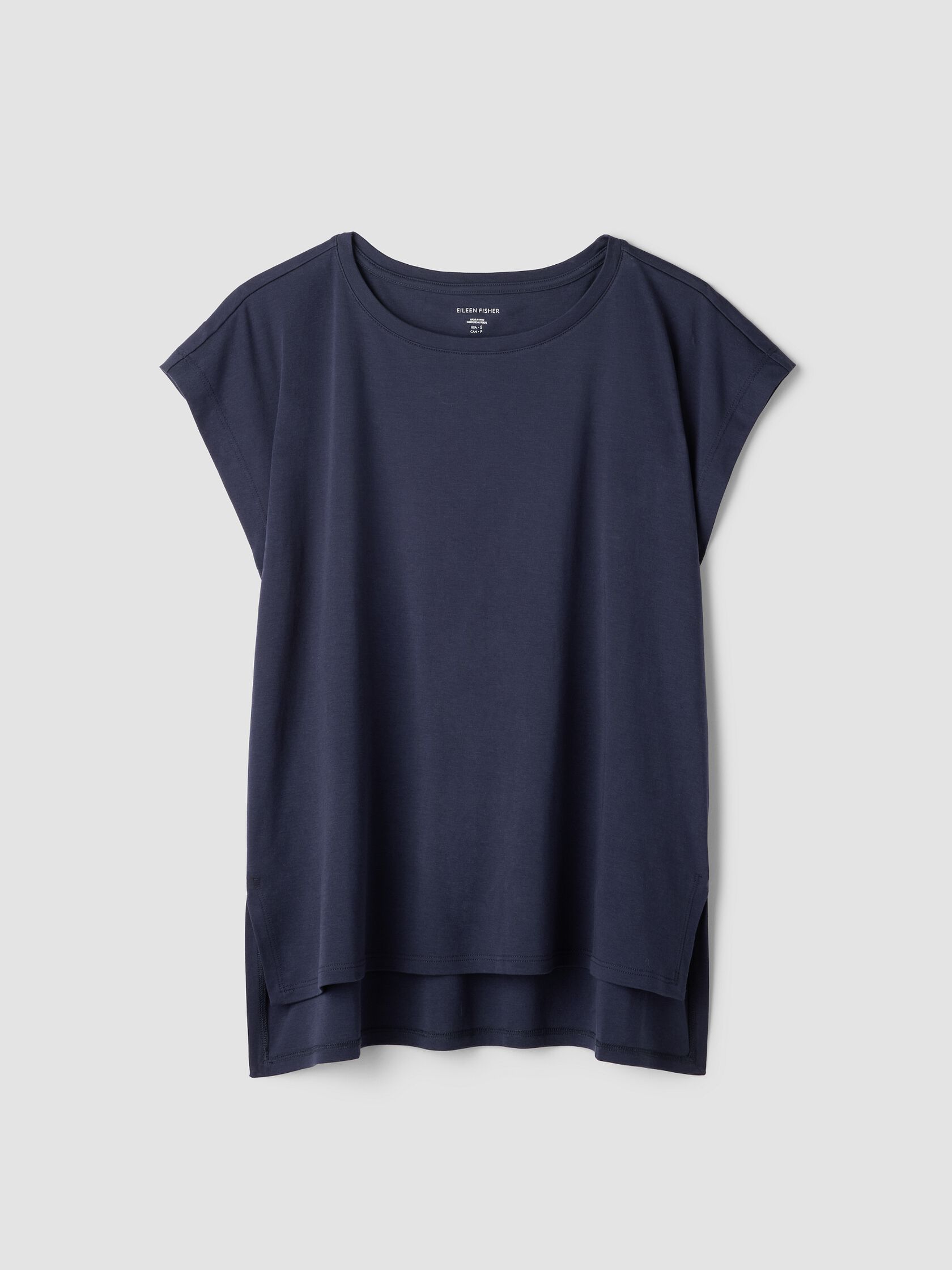 Organic Cotton Interlock Jewel Neck Sleep Tee