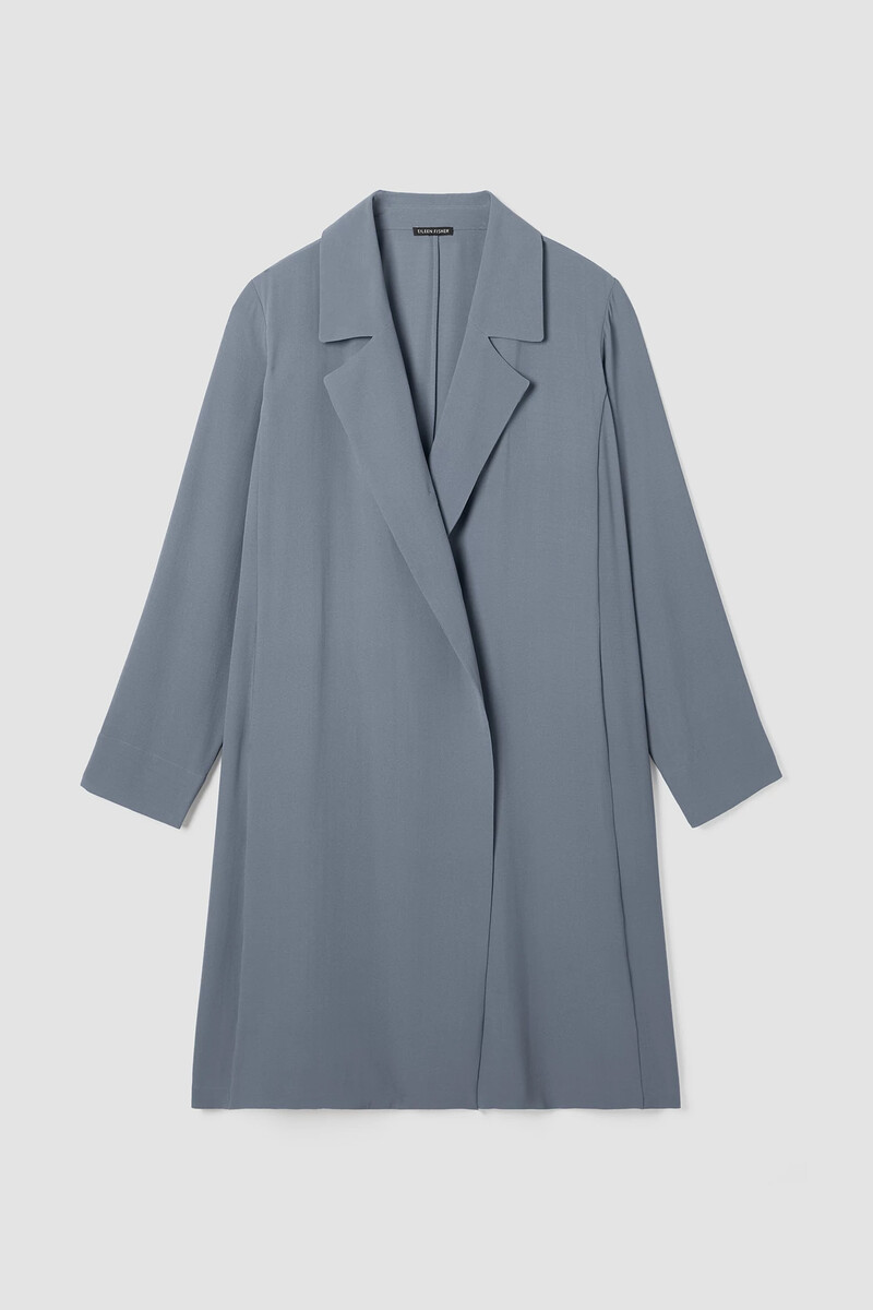 Silk Georgette Crepe Trench Coat Silk Georgette Crepe Trench Coat