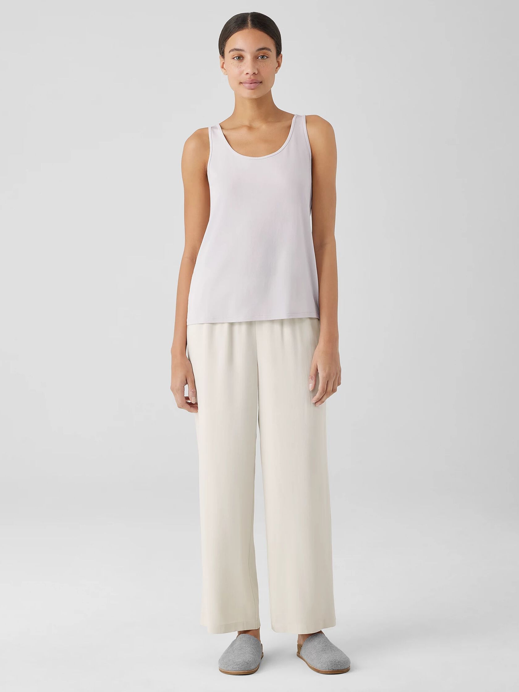 Silk Georgette Crepe Straight Pant