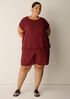 Puckered Organic Linen Stripe Square Top