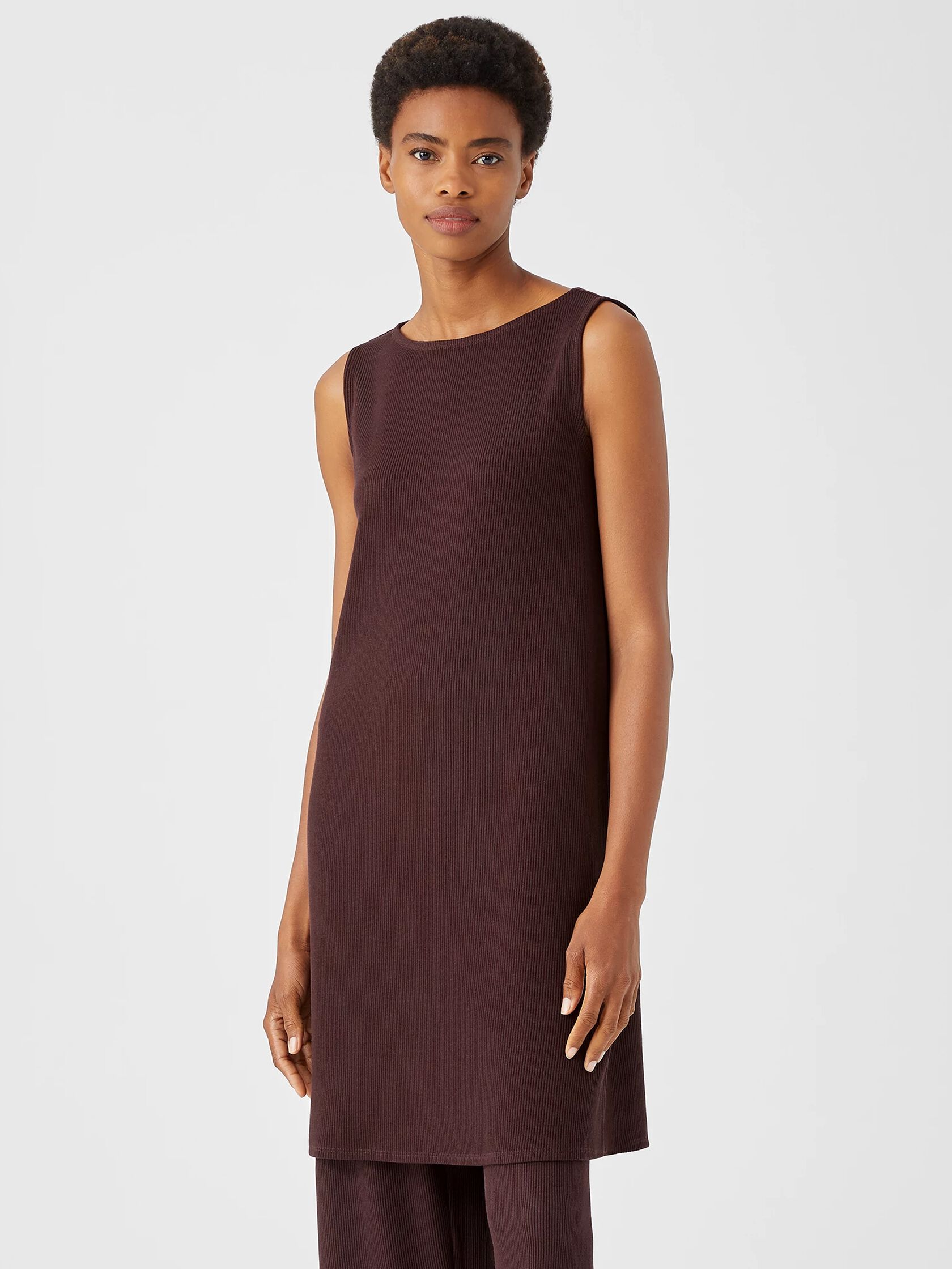 Ribbed Organic Cotton Blend Dress