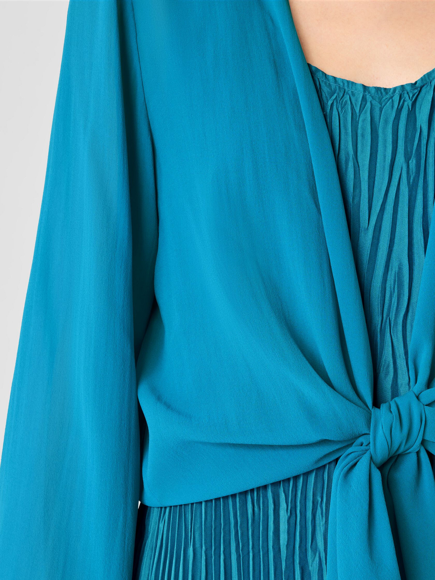 Sheer Silk Georgette Tie Jacket