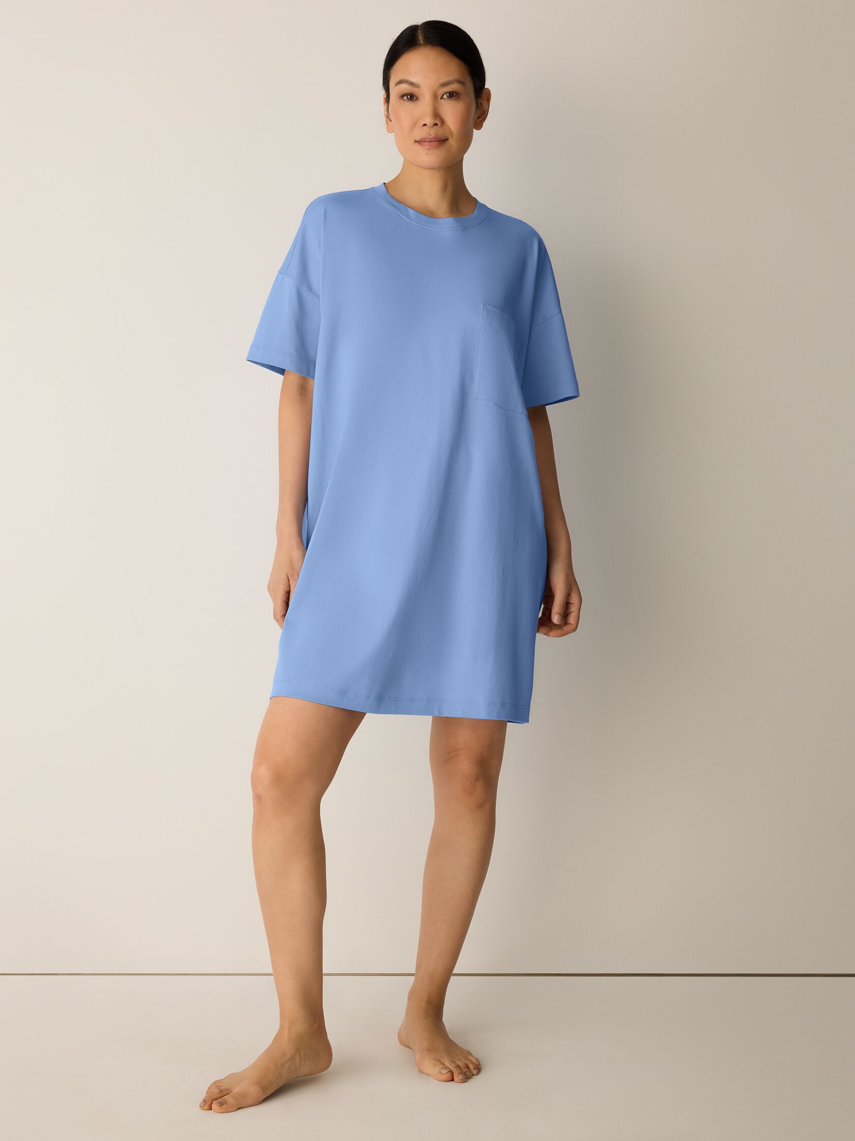 Organic Cotton Interlock Crew Neck Sleep Dress