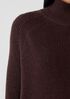 Merino Cropped Turtleneck Top in Regenerative Wool