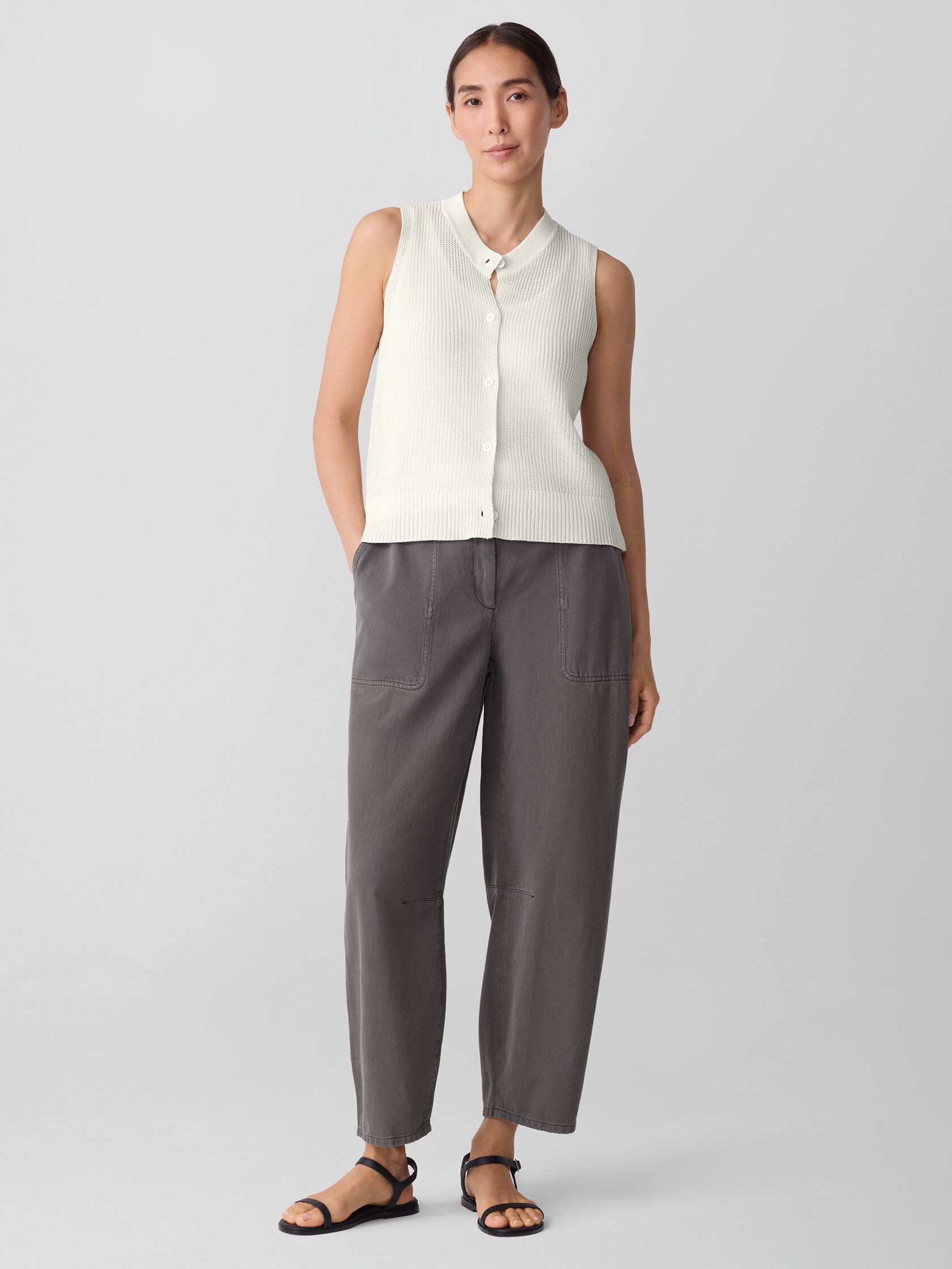 Cotton Silk Cord Vest