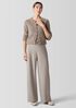 Felted Wool Jersey Wide-Leg Long Pant in Regenerative Wool