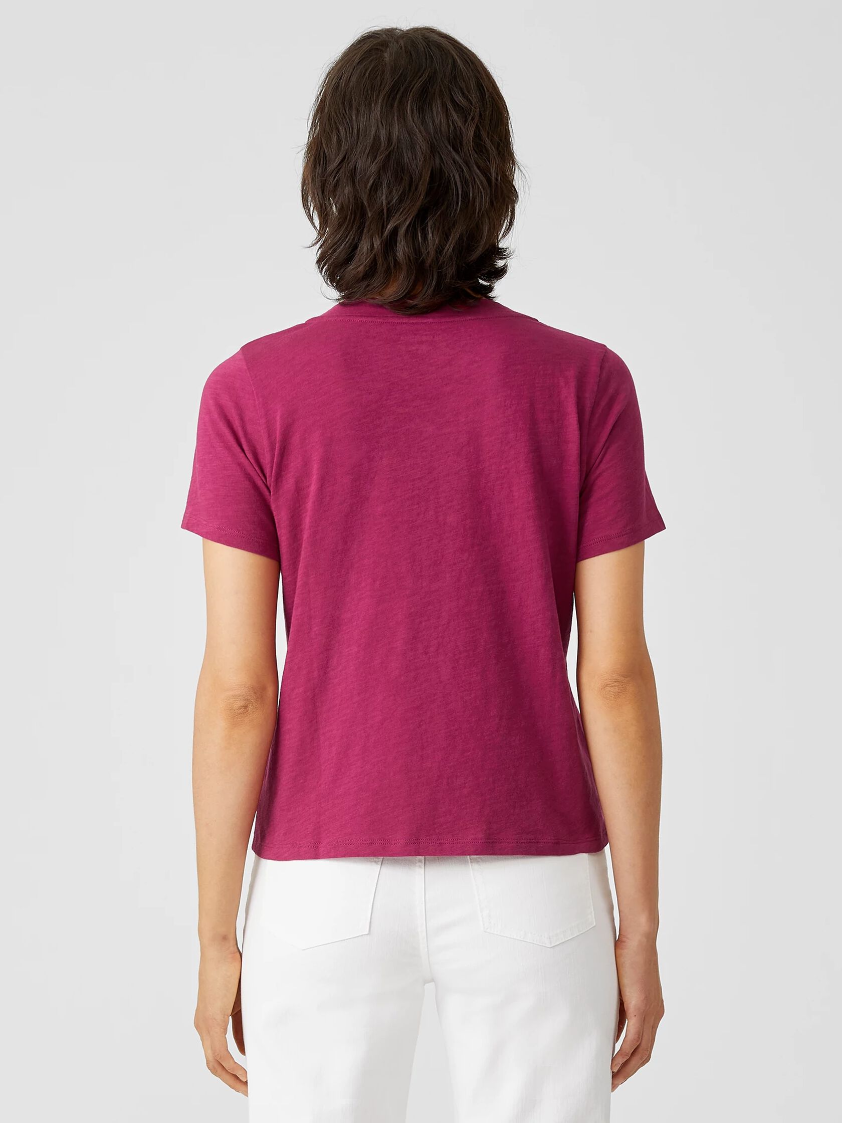 Organic Cotton Slub V-Neck Tee