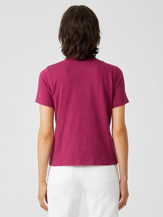 Organic Cotton Slub V-Neck Tee