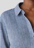 Yarn-Dyed Handkerchief Organic Linen Classic Collar Shirt