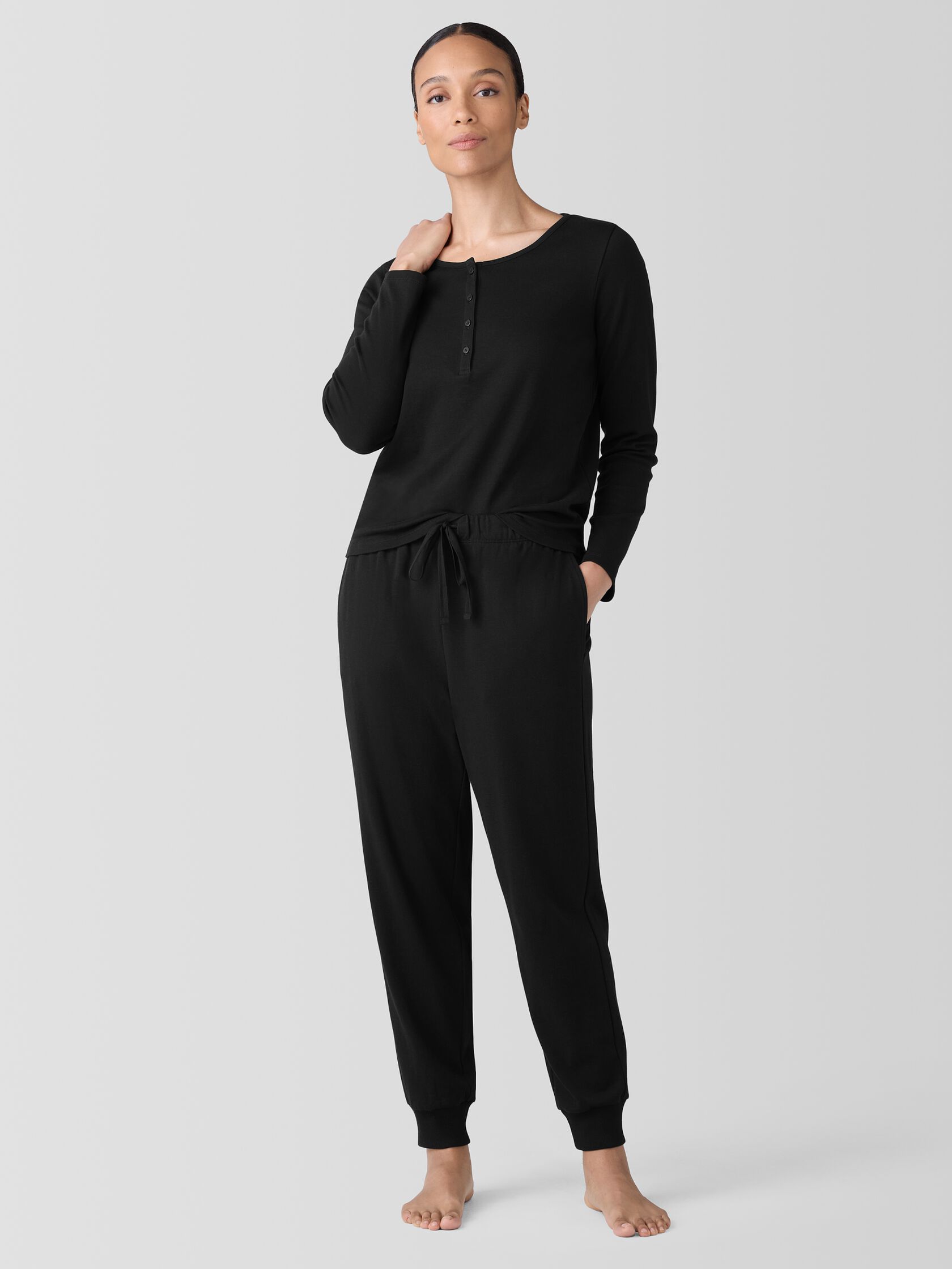 Organic Cotton Interlock Jogger Sleep Pant