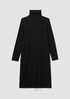Stretch Jersey Knit Scrunch Neck Dress