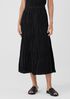 Crushed Silk Maxi Skirt