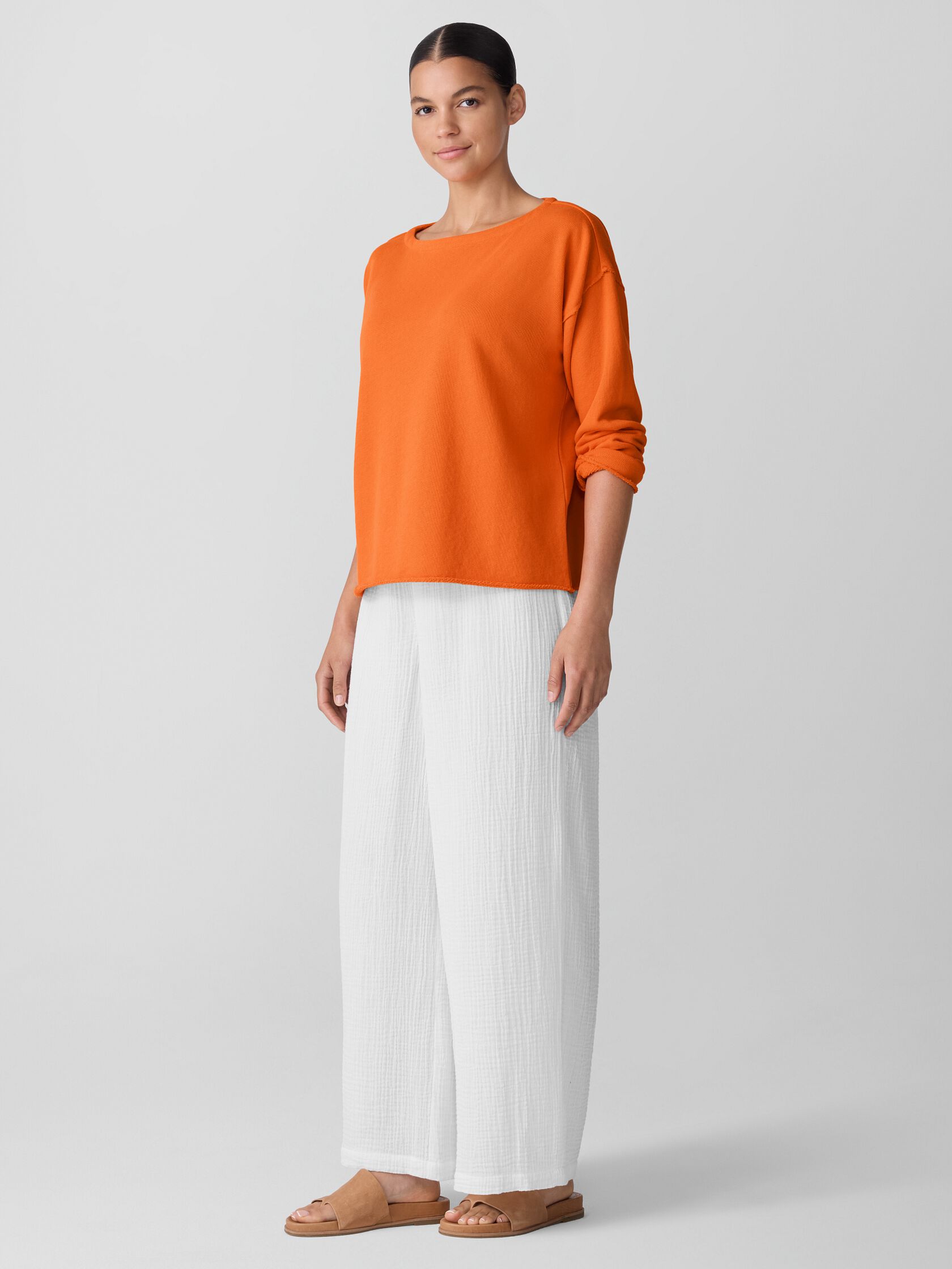 Lightweight Organic Cotton Terry Box-Top
