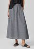 Puckered Organic Linen Pocket Skirt