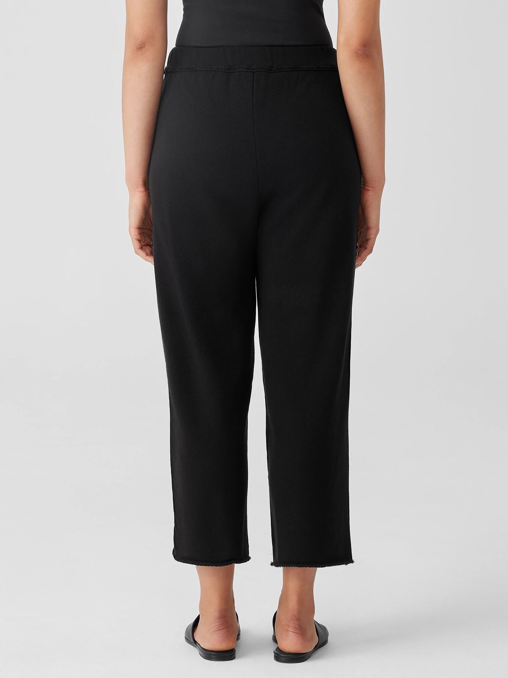 Lightweight Organic Cotton Terry Straight Pant | EILEEN FISHER