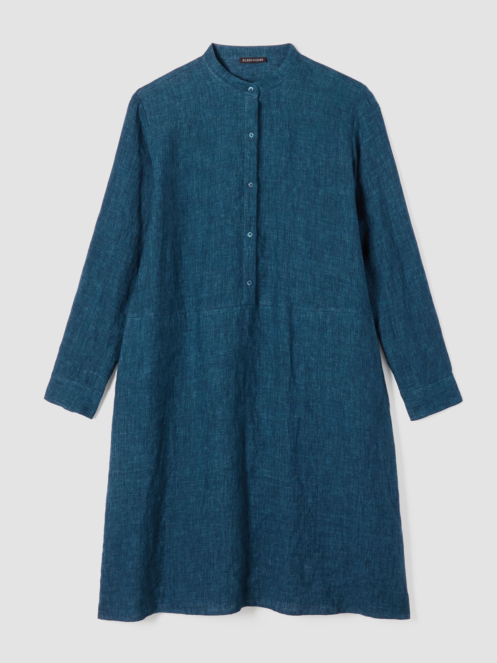 Washed Organic Linen D&eacute;lav&eacute; Shirtdress