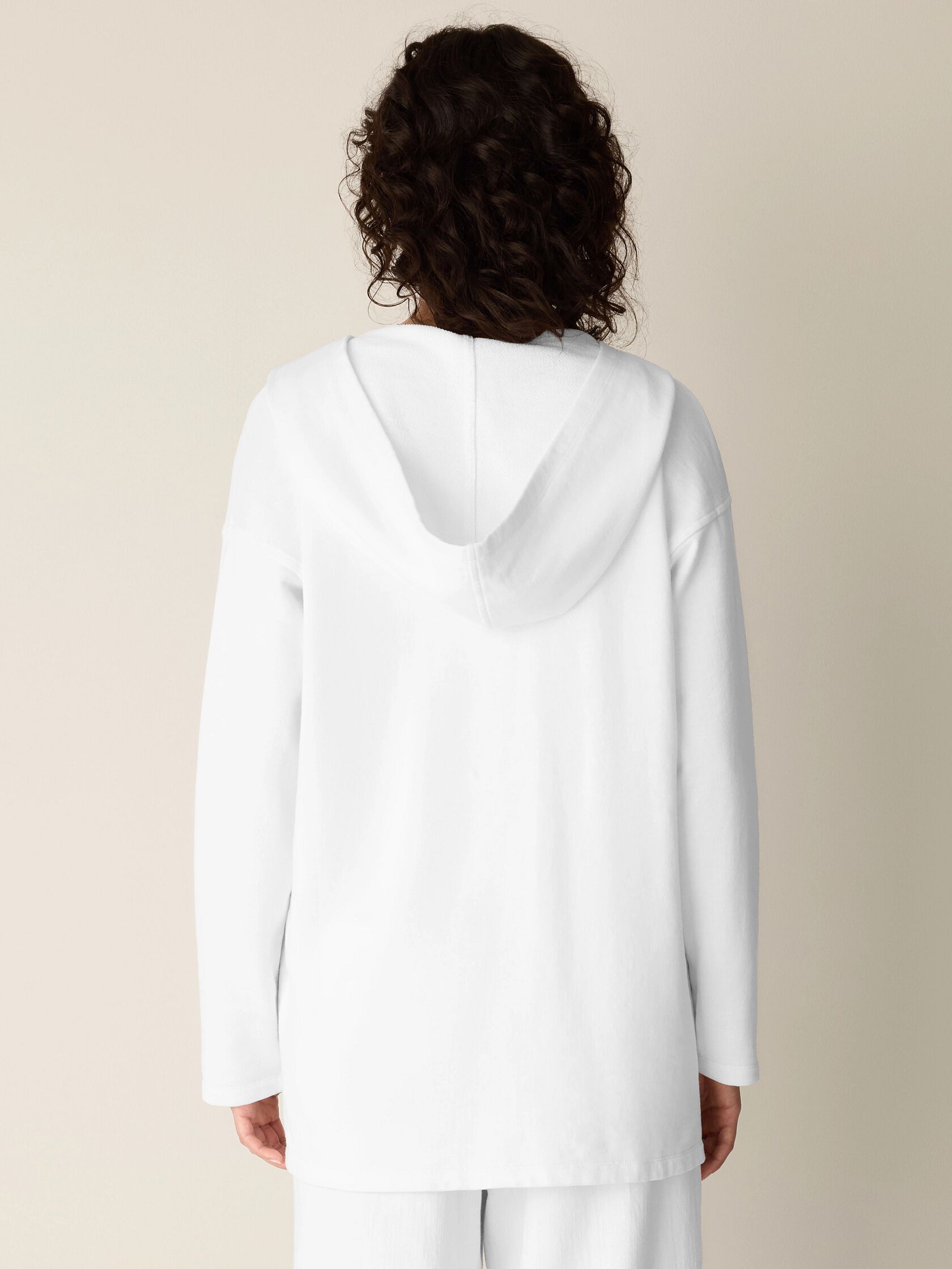Garment-Dyed Organic Cotton Terry Hooded Jacket
