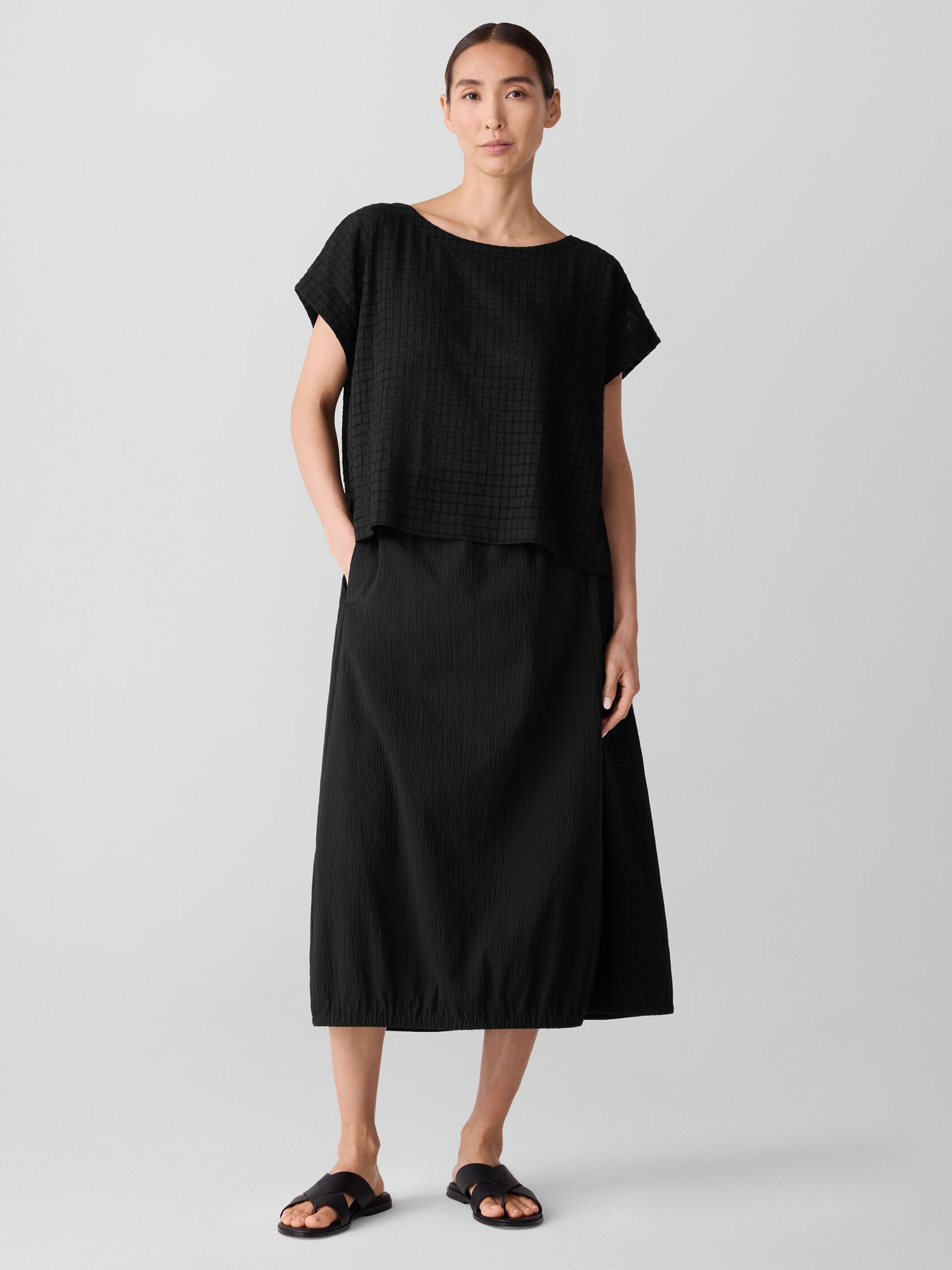 Organic Cotton Pucker Lantern Skirt