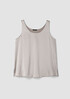 Stretch Silk Charmeuse Scoop Neck Tank