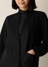 Felted Wool Jersey High Collar Jacket