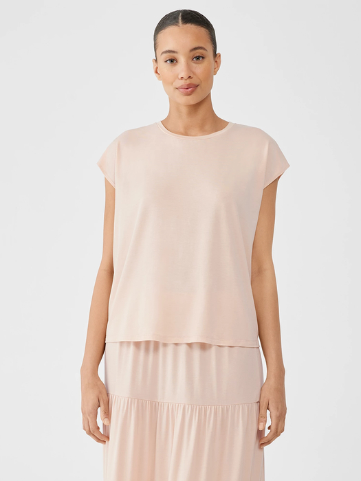 Fine Jersey Shirred-Back Top