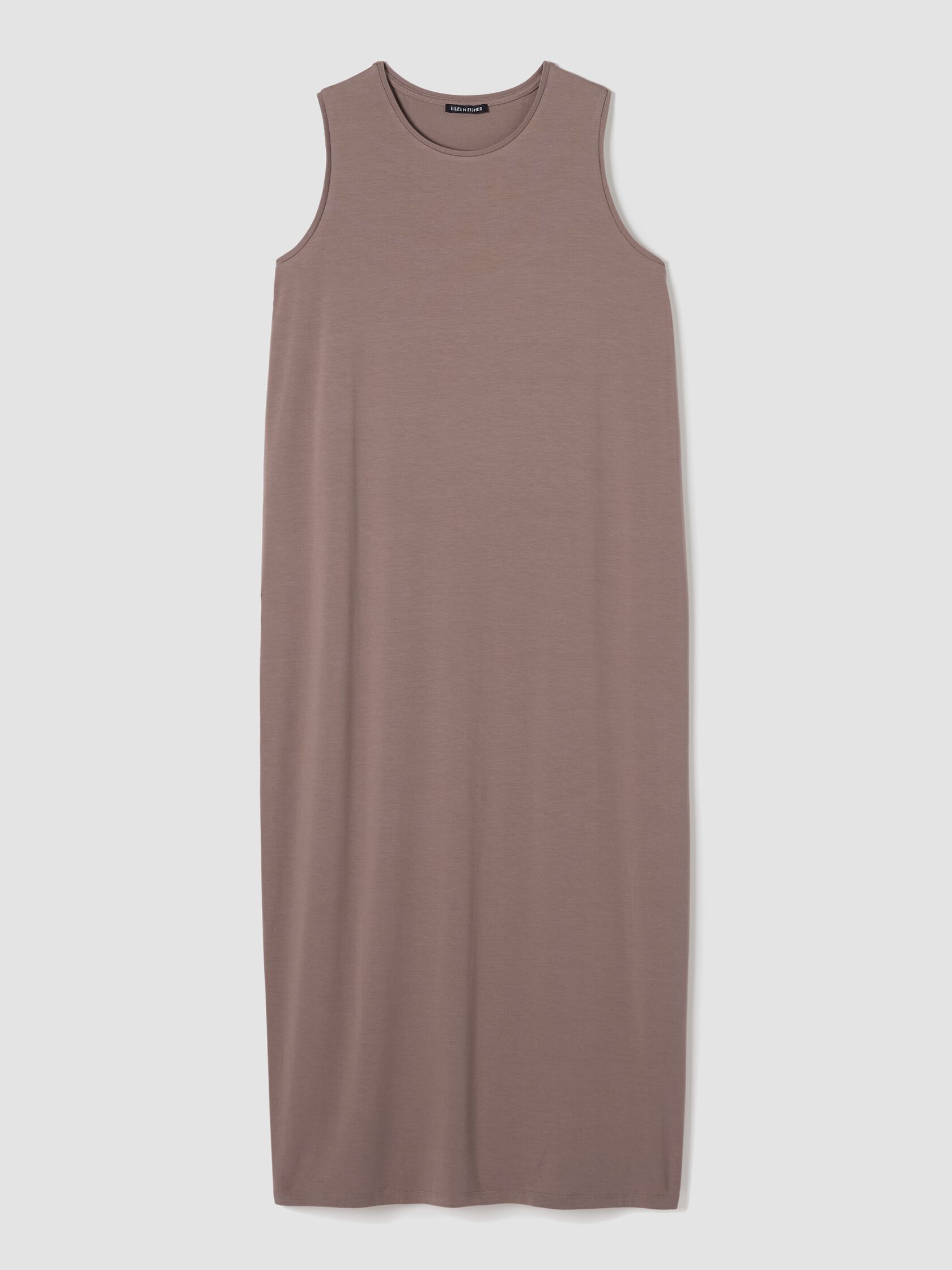 Stretch Jersey Knit Round Neck Dress